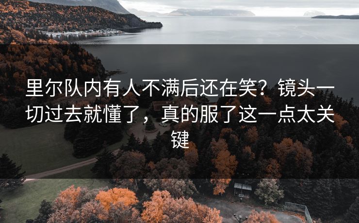 里尔队内有人不满后还在笑？镜头一切过去就懂了，真的服了这一点太关键