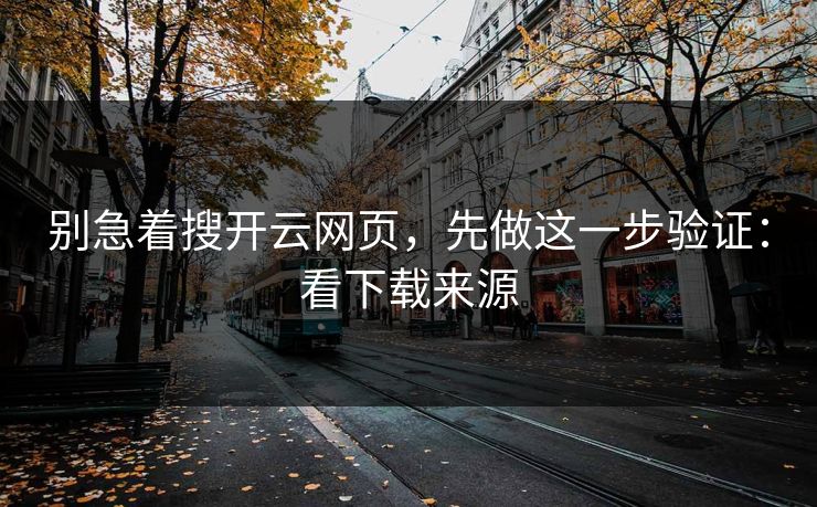 别急着搜开云网页,先做这一步验证:看下载来源